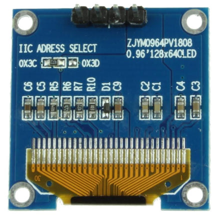 0.96" OLED Display (Blue, I²C, 4 - Pin) - Elektor