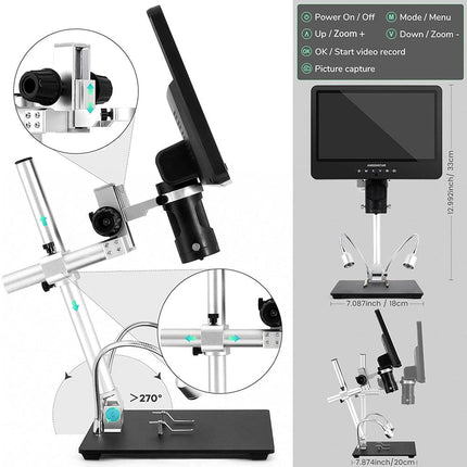 Andonstar AD249S - M 10.1" 3 - Lens HDMI Digital Microscope - Elektor