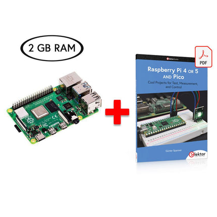 Bundle: Raspberry Pi 4 (2 GB) + Raspberry Pi 4 OR 5 AND Pico (E - book) - Elektor