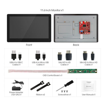 CrowVision 11.6" IPS Capacitive Touch Display (1366x768) - Elektor