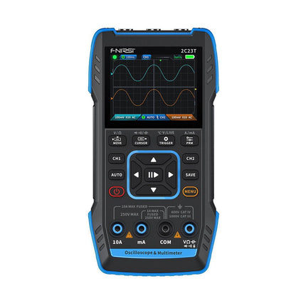 FNIRSI 2C23T (3 - in - 1) 2 - ch Oscilloscope (10 MHz) + Multimeter + Signal Generator - Elektor