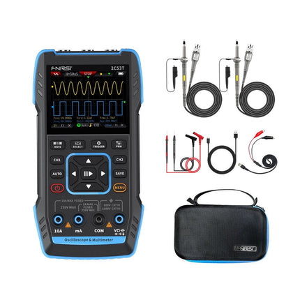 FNIRSI 2C53T Upgrade (3 - in - 1) 2 - ch Oscilloscope (50 MHz) + Multimeter + Signal Generator - Elektor