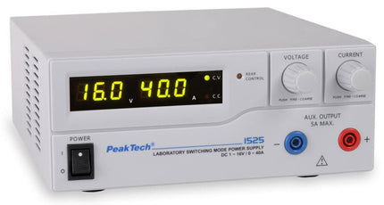 PeakTech 1525 DC Power Supply (16 V, 40 A) - Elektor