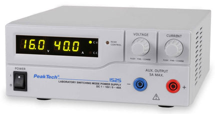 PeakTech 1525 DC Power Supply (16 V, 40 A) - Elektor