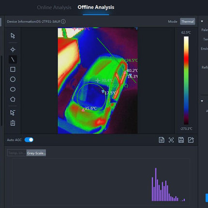 PeakTech 5615 Thermal Imaging Camera (160x120) with USB and Software - Elektor