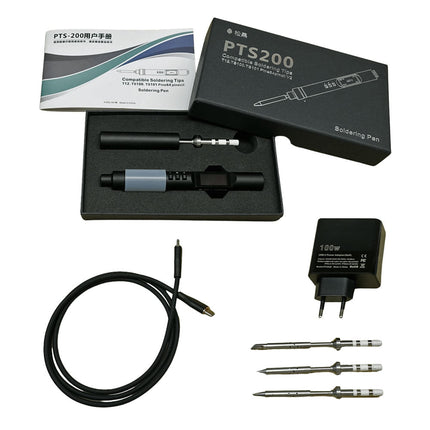 PTS200 Smart Soldering Iron (incl. 4 Soldering Tips + 100 W Power Supply) - Elektor