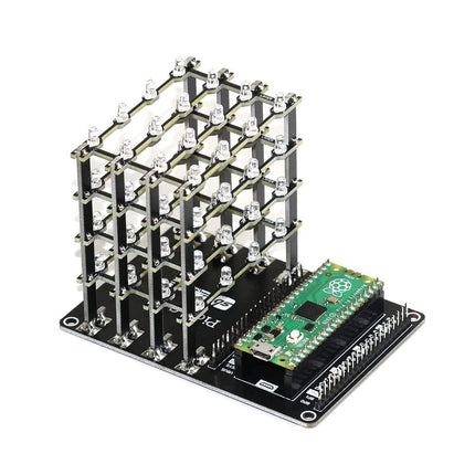 SB Components Raspberry Pi Pico LED Cube (4x4x4 Blue LEDs) - Elektor