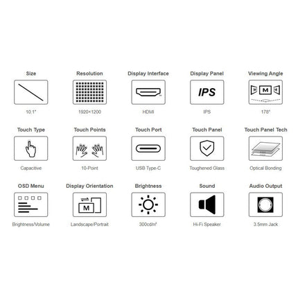 Waveshare 10.1" High - Res Capacitive Touch Display (1920x1200) - Elektor