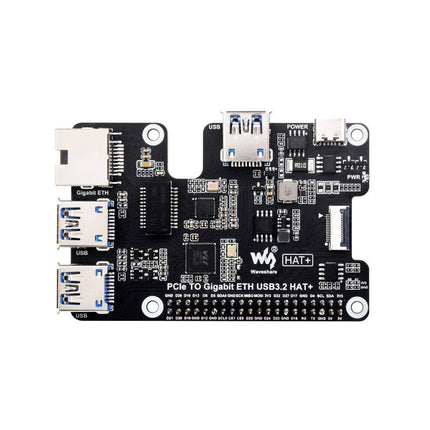 Waveshare PCIe to Gigabit Ethernet & USB 3.2 HAT for Raspberry Pi 5 - Elektor