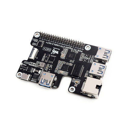 Waveshare PCIe to Gigabit Ethernet & USB 3.2 HAT for Raspberry Pi 5 - Elektor